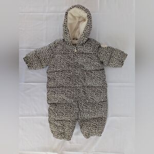 Leopard Print Baby Gap Snowsuit Size 0-6 Months